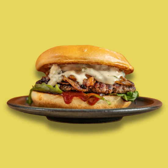 Le Bleu - Blue Cheese Halal Smash Burger at JOYO Montreal